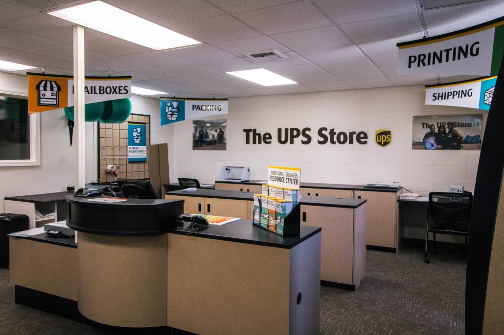 Indoor UPS Store counter